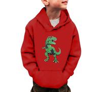 Sweat-Shirt à Capuche à Manches Longues pour Petits garçons et Filles, Motif Dinosaure, pour l'hiver, Chaud, pour Tout-Petits, de 3 à 14 Ans