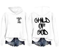 Sweat-shirt à capuche chrétien Child Of God pour homme et femme, Blanc D., S