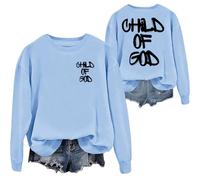 Sweat-shirt à capuche chrétien Child Of God pour homme et femme, Carolina Blue-y, S