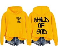 Sweat-shirt à capuche chrétien Child Of God pour homme et femme, Jaune-D., S