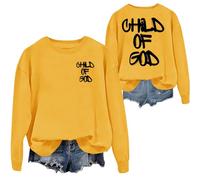 Sweat-shirt à capuche chrétien Child Of God pour homme et femme, Jaune-y, S