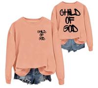 Sweat-shirt à capuche chrétien Child Of God pour homme et femme, Orange-y, S