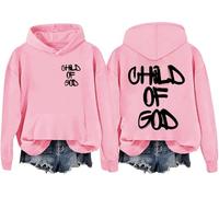 Sweat-shirt à capuche chrétien Child Of God pour homme et femme, Rose., S