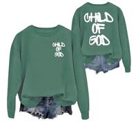 Sweat-shirt à capuche chrétien Child Of God pour homme et femme, Vert-y, S
