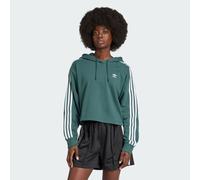 Sweat-shirt à capuche court 3 bandes Adicolor Mineral Green XS