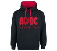 Sweat-shirt à capuche de AC/DC - In Rock We Trust - S à 4XL - pour Homme - noir/rouge 3XL