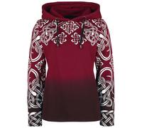 Sweat-shirt à capuche de Black Premium by EMP - Sweat À Capuche Imprimé Celtique - S à XXL - pour Femme - noir/rouge XXL