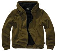 Sweat-shirt à capuche de Brandit - Sweat à Capuche Zippé Doublé Teddy - S à 5XL - pour Homme - olive 3XL