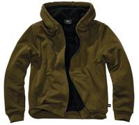 Sweat-shirt à capuche de Brandit - Sweat à Capuche Zippé Doublé Teddy - S à 5XL - pour Homme - olive M