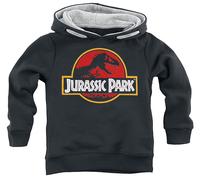 Sweat-shirt à capuche de Jurassic Park - Enfants - Logo Classique - 116 à 164 - pour Unisexe - noir 8 Ans