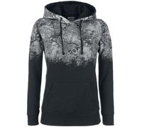 Rock Rebel by EMP Femme Sweat à Capuche Noir avec Impression tête de Mort