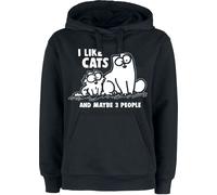 Sweat-shirt à capuche de Simon's Cat - I Like Cats And Maybe 3 People - S à 3XL - pour Femme - noir M