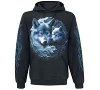 Sweat-shirt à capuche de Spiral - Wolf Guardian - Hoodie - M - pour Homme - noir M