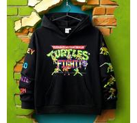 sweat-shirt à capuche décontracté noir pour préado avec motif graphique anglais coloré et de bandes dessinées 8Y,9Y,10Y,11Y,12YgraphiqueÉtoffe