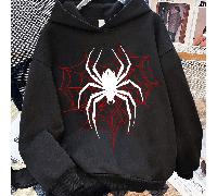 Sweat-shirt à capuche décontracté pour adolescent garçon avec imprimé araignée sur araignée, pour le printemps et l'automne, la rentrée scolaire, les courses, les voyages et les fêtes 14Y,13Y,16Y,15YA