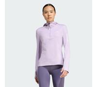 Sweat-shirt à capuche demi-zip hiver Own The Run Powder Plum XL