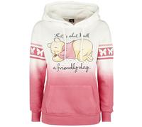 Sweat-shirt à capuche Disney de Winnie L'Ourson - A Friendly Day - S - pour Femme - blanc/rose S