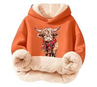 Sweat-Shirt à Capuche doublé Polaire pour Filles, Pull Doux et Chaud avec de Jolis imprimés pour Tout-Petits et Adolescentes