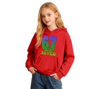 Sweat-Shirt à Capuche Doux et décontracté pour Filles, imprimé Carnaval, idéal pour Les Tout-Petits et Les Jeunes Filles. (Red, 11-12 Years)