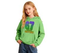 Sweat-Shirt à Capuche Doux et décontracté pour Filles, imprimé Carnaval, idéal pour Les Tout-Petits et Les Jeunes Filles. (Light Green, 11-12 Years)