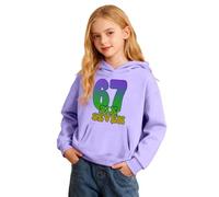 Sweat-Shirt à Capuche Doux et décontracté pour Filles, imprimé Carnaval, idéal pour Les Tout-Petits et Les Jeunes Filles. (Light Purple, 11-12 Years)