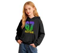 Sweat-Shirt à Capuche Doux et décontracté pour Filles, imprimé Carnaval, idéal pour Les Tout-Petits et Les Jeunes Filles. (Black, 11-12 Years)