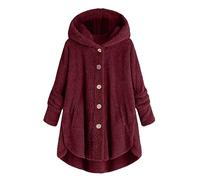 Sweat-Shirt à Capuche en Peluche pour Femme, Grande Taille, décontracté, Bloc de Couleurs, Fermeture éclair, Chemisier Ample, Manteau Chaud Pilou Pilou Polaire