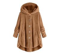 Sweat-Shirt à Capuche en Peluche pour Femme, Grande Taille, décontracté, Bloc de Couleurs, Fermeture éclair, Chemisier Ample, Manteau Chaud Pilou Pilou Polaire