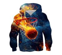 Sweat-Shirt à Capuche en Polaire pour garçon, Pull de Sport pour Enfant et Adolescent avec Poche Avant, Veste Douce et décontractée