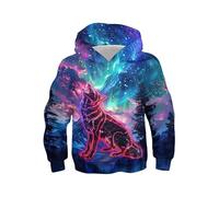 Sweat-Shirt à Capuche en Polaire pour garçons Adolescents, Veste décontractée Chaude avec Poche Kangourou Avant, idéal pour Les Sports extérieurs et Le Quotidien, Doublure Douce Anti-grattage (Blue,