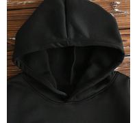 Sweat-shirt à capuche épais et chaud avec impression de lettres "Mon ombre a quatre pattes et une grande" et impression de pattes, grande taille 0XL,1XL,2XL,3XL,4XLCartoon,Géométrique,Lettres,PlantesT