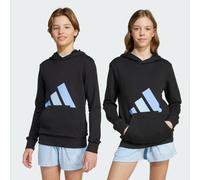 adidas Mixte Enfant Essentials BIG Logo Hoodie, Black/Blue Fusion/Glow Blue, 7-8 Years