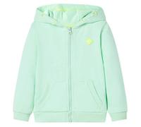 Sweat-shirt à capuche et fermeture éclair pour enfants vert vif 92/104/116/128/140 5-6 ans