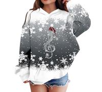 Sweat-Shirt à Capuche et Manches Longues pour Filles | Coupe Ample décontractée | Haut Tendance pour Adolescentes et Jeunes Filles | Vêtements de Sport Polyvalents (Grey, 10-11 Years)