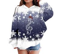 Sweat-Shirt à Capuche et Manches Longues pour Filles | Coupe Ample décontractée | Haut Tendance pour Adolescentes et Jeunes Filles | Vêtements de Sport Polyvalents (Blue, 4-5 Years)