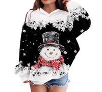 Sweat-Shirt à Capuche et Manches Longues pour Filles-Haut décontracté surdimensionné à Coupe Ample vêtement Sport pour Adolescentes et Jeunes Parfait pour Quotidien et Campus (Black, 11-12 Years)