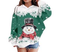 Sweat-Shirt à Capuche et Manches Longues pour Filles-Haut décontracté surdimensionné à Coupe Ample vêtement Sport pour Adolescentes et Jeunes Parfait pour Quotidien et Campus (Green, 4-5 Years)