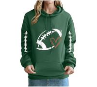 Sweat-Shirt à Capuche Femme Hoodie Sport Femme Manches Longues Grande Taille Sweat Femmes Impression Rugby Hauts Outdoor Cyclisme Survêtements Décontracté Sweat avec Poches Ample Mode