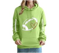 Sweat-Shirt à Capuche Femme Hoodie Sport Femme Manches Longues Grande Taille Sweat Femmes Impression Rugby Hauts Outdoor Cyclisme Survêtements Décontracté Sweat avec Poches Ample Mode