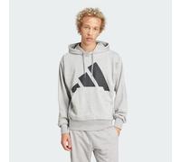 adidas Homme Essentials BIG Logo French Terry Hoodie, Medium Grey Heather/Black, XL