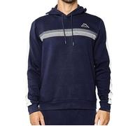 Sweat-shirt à capuche - KAPPA - IMAGIN - Bleu foncé, blanc cassé - Coupe slim - Manches longues S