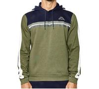 Sweat-shirt à capuche KAPPA IMAGIN pour Homme - Vert, bleu foncé, blanc cassé - Coupe slim - Manches longues L
