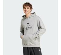 adidas Homme Brand Love French Terry Hoodie, Medium Grey Heather, XL