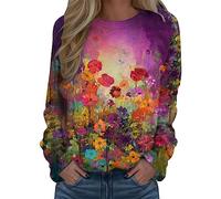 Sweat-shirt à capuche pour femme avec motif de cheval - Style décontracté - Manches longues - Pour l'automne et l'hiver, lilas, XXL