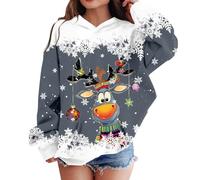 Sweat-Shirt à Capuche pour Filles - Coupe Ample et Moderne Haut décontracté Sportif adapté à l'école et aux activités Quotidiennes (Grey, 4-5 Years)