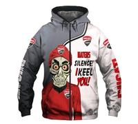 Sweat-Shirt à Capuche pour Homme Pullover Ducati 3D Print Sweater Baseball Jersey Casual Hooded Full Zip Sweatshirt Big Pockets Motorcycle Hoodie-D||6XL