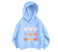 Sweat-Shirt à Capuche sans Poche pour Enfants, Sport décontracté, Haut Polyvalent pour Filles et garçons, Tissu Doux et Respirant, idéal pour l'école ou Les Loisirs, Taille 5-12 Ans (Blue, 7-8 Years)