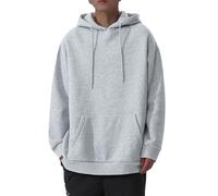 Sweat-shirt à capuche simple pour homme, col rond en coton, sweat à capuche à manches longues de couleur unie, coupe ample, pull à capuche classique polyvalent avec grande poche