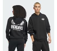 ADIDAS ORIGINALS Sweat-shirt 'World Wide Hoops' noir / blanc, Taille M