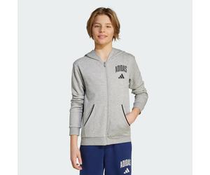 Sweat-shirt à capuche zip intégral typographie universitaire Seasonals Essentials Enfants Medium Grey Heather / Black 11-12A